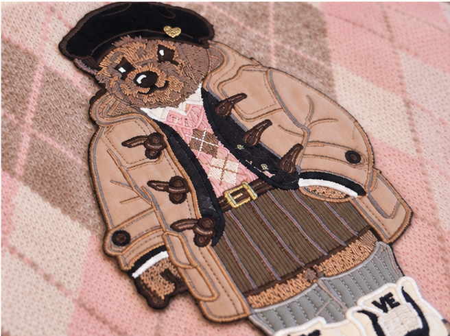 Pom Pom Teddy Jumper with Fur Trimmed Hood