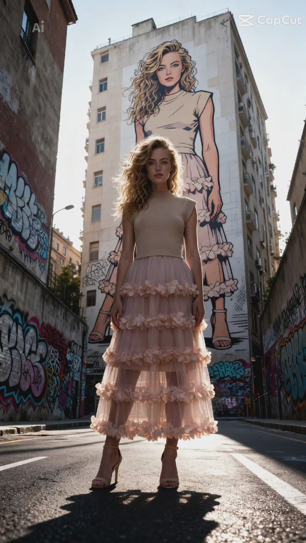 Petal Cascade Gown