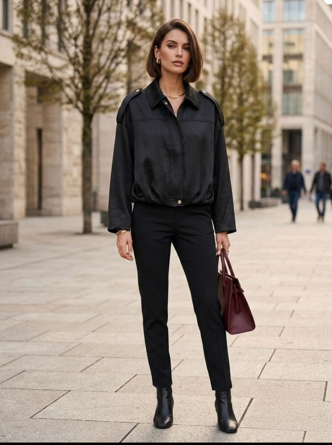 Satin Solice Drape bomber jacket