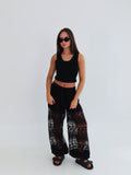 Summer Veil Balloon Pants black