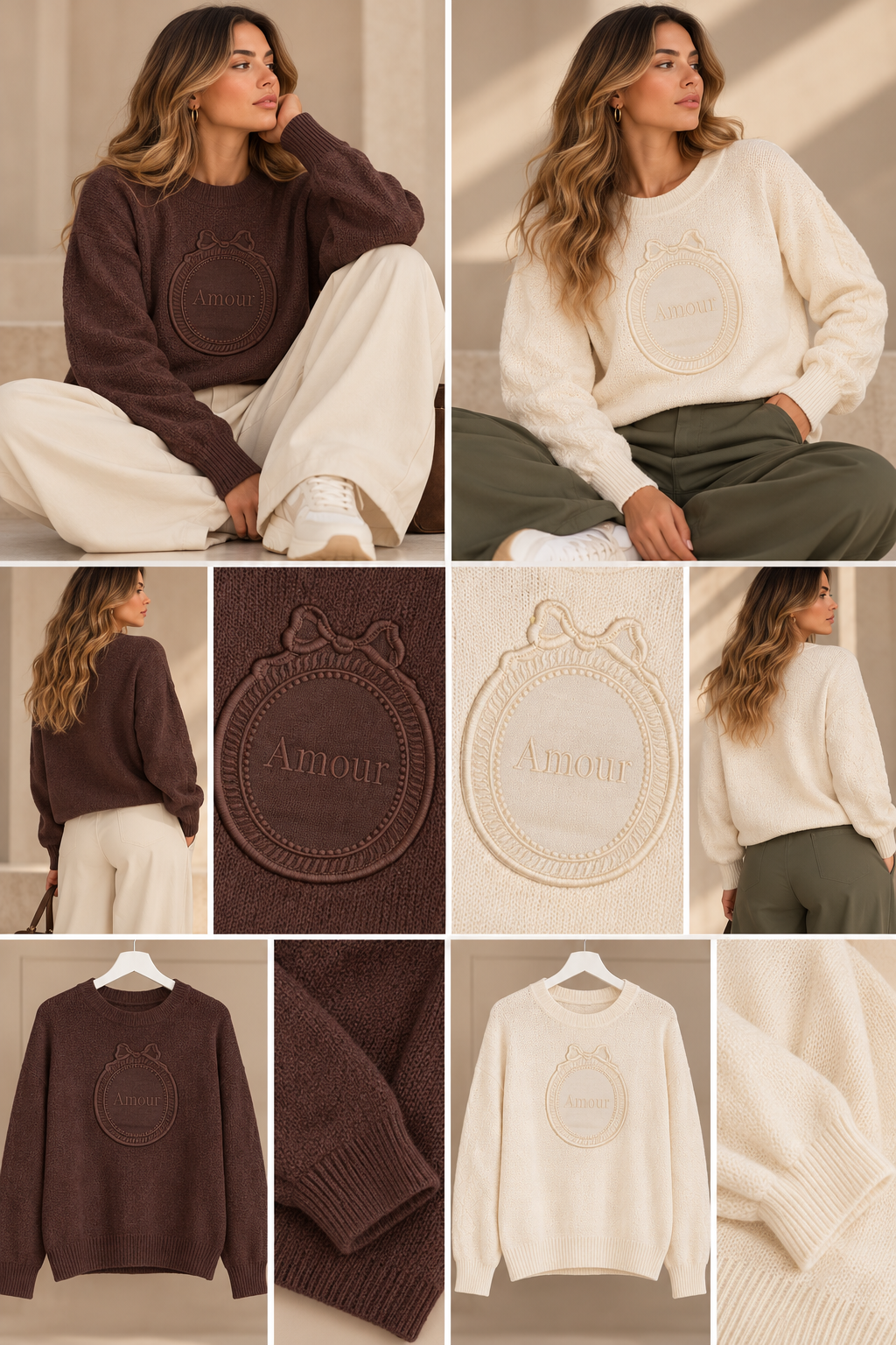 Super Soft Amour Luxe Knit Jumper - Brown