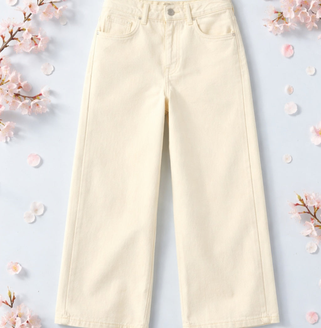 Pastel Pop Denim Wide Leg Jeans