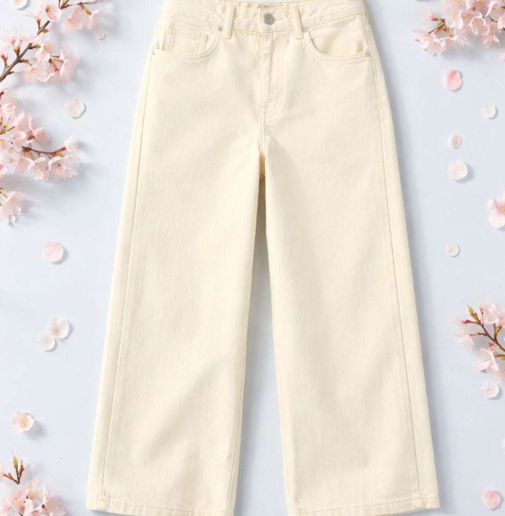 Pastel Pop Denim Wide Leg Jeans