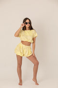 Paisley Puff Ball shorts set