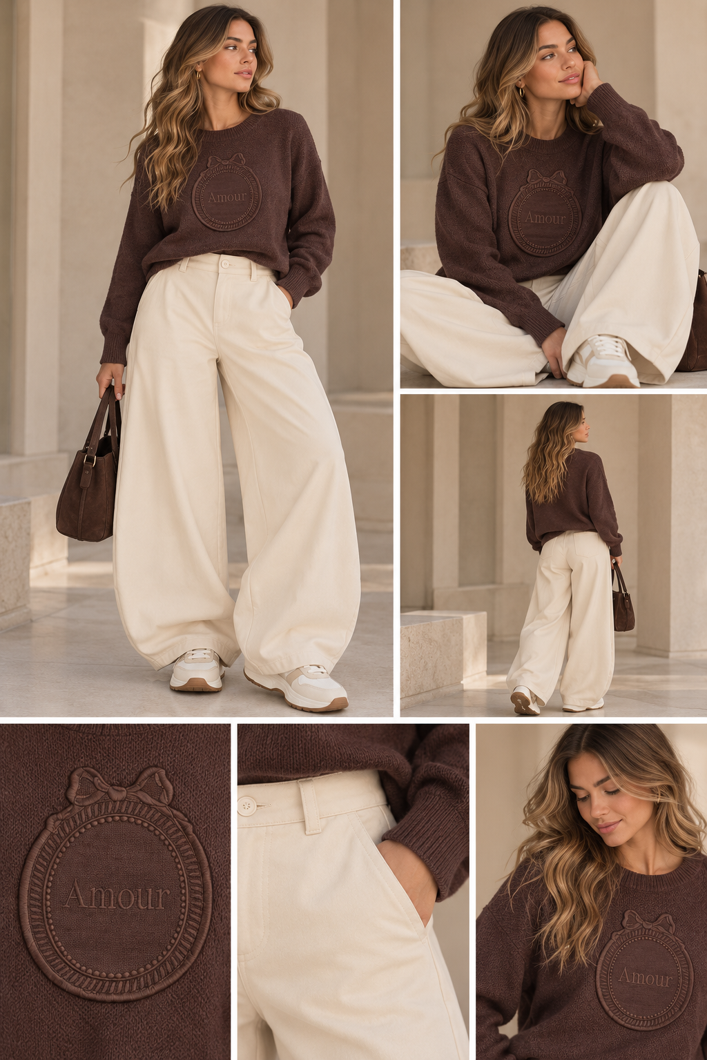 Super Soft Amour Luxe Knit Jumper - Brown