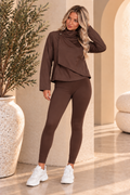 The Rose Wrap Windbreaker Jacket - Brown