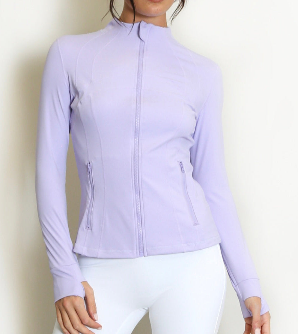 Contour Fitted Yoga & Pilates Jacket – Lilac