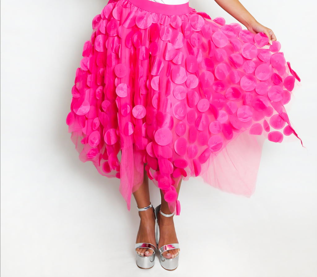 Carrie Circle applique Tulle skirt