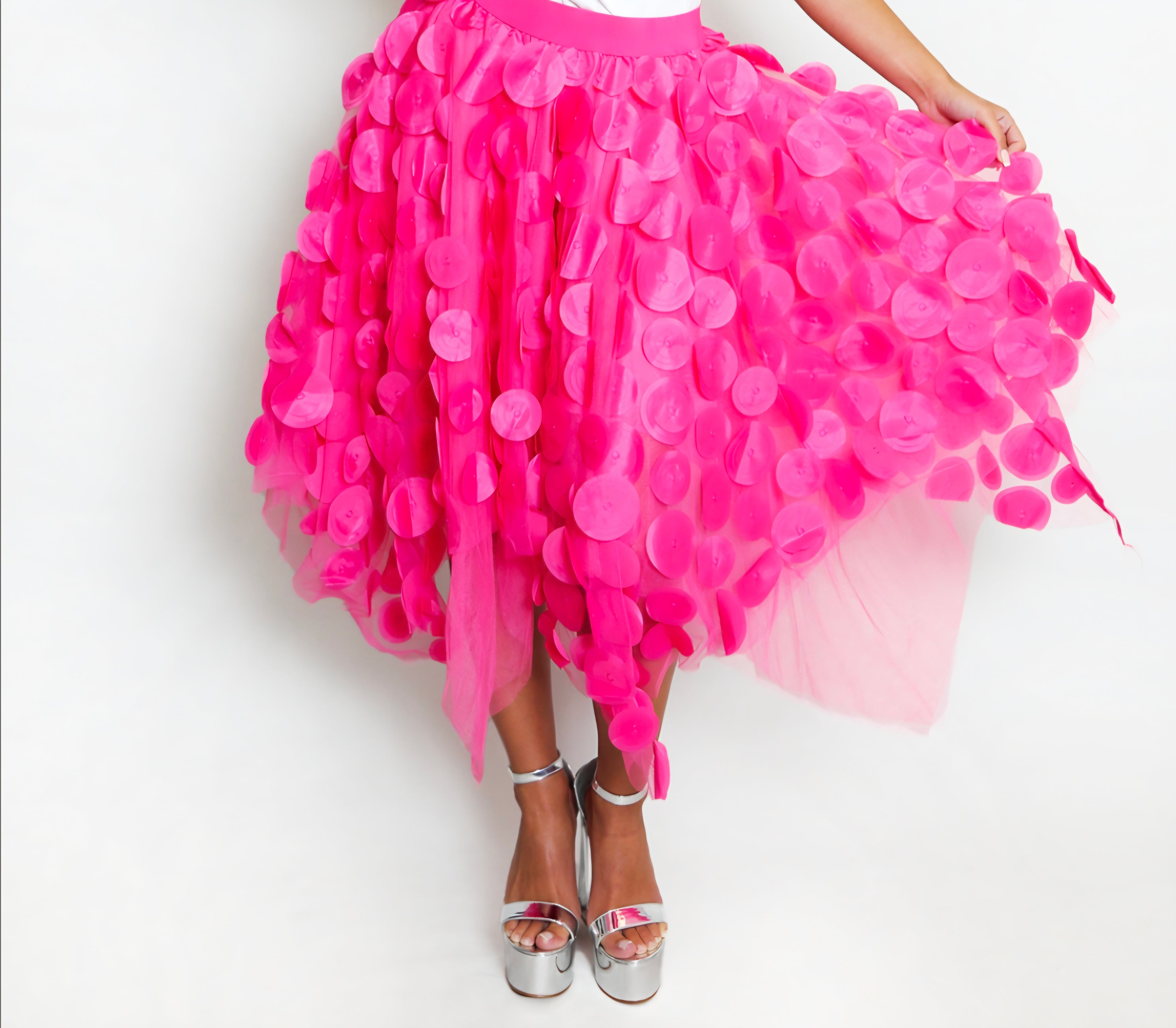 Carrie Circle applique Tulle skirt