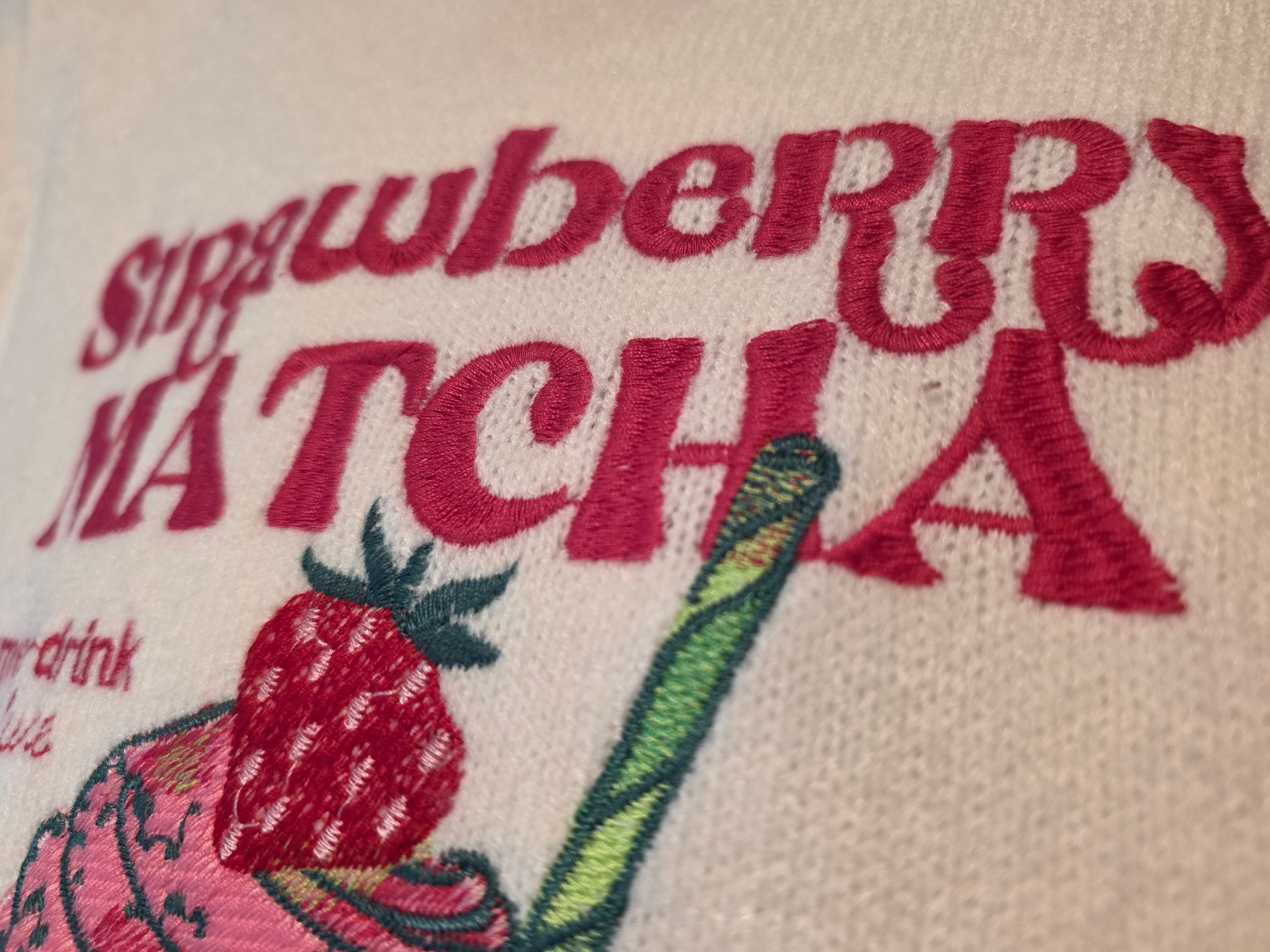 Strawberry Match knitted short sleeve jumper