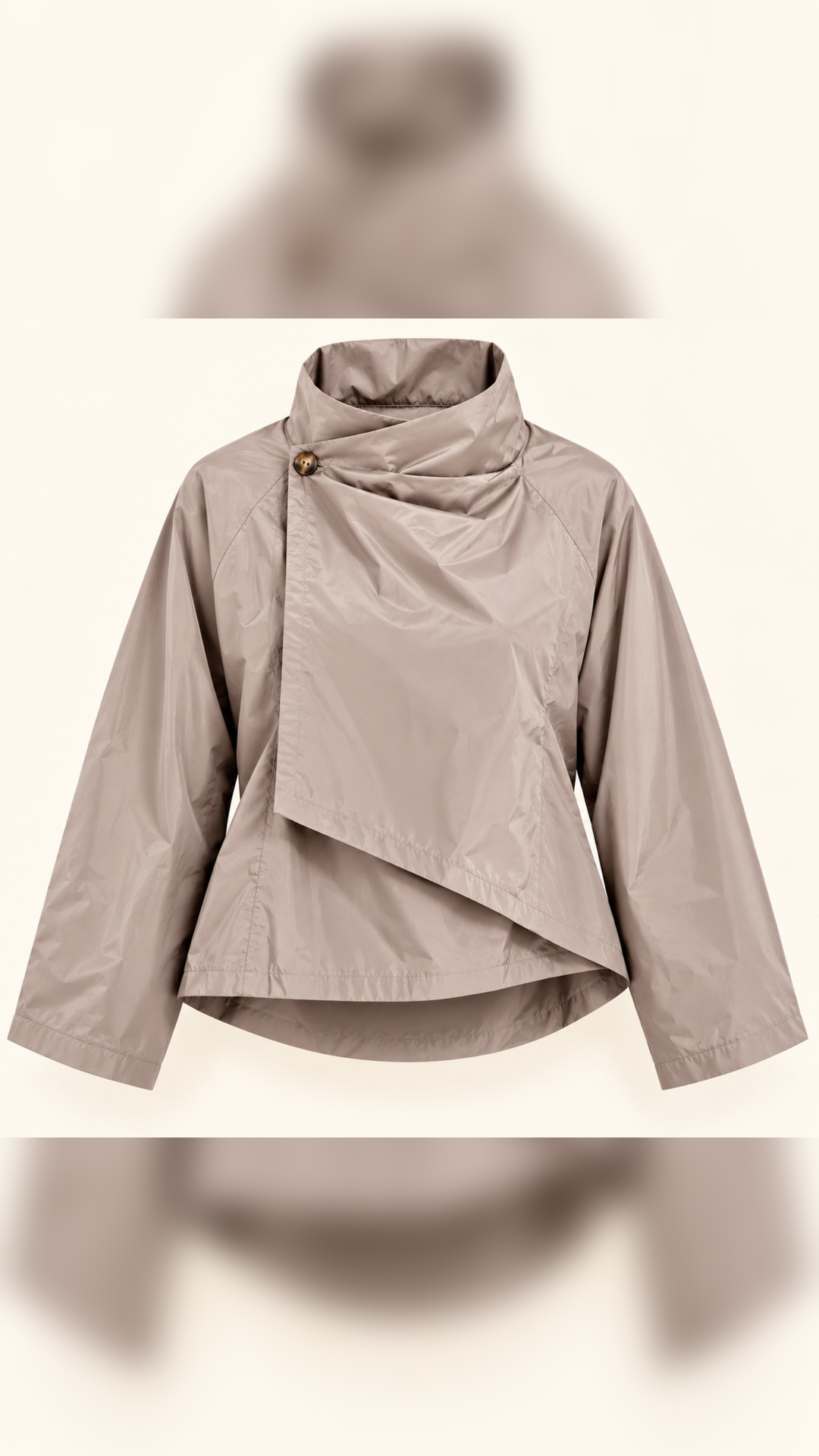 The Rose Wrap Windbreaker Jacket - Taupe