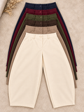 Season Signature Barrel-Leg Trousers - Cream