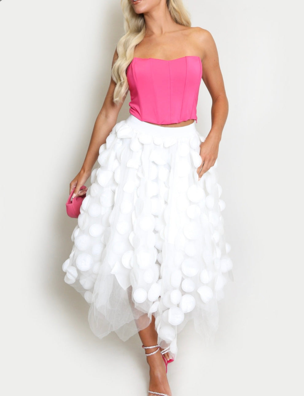 Carrie Circle applique Tulle skirt