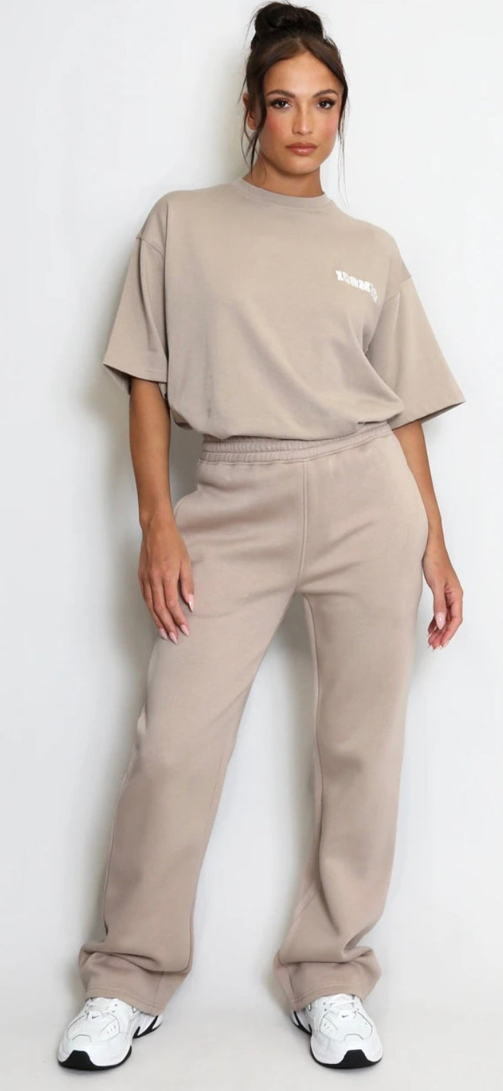 Iconic Sport fleece tracksuit joggers - Taupe