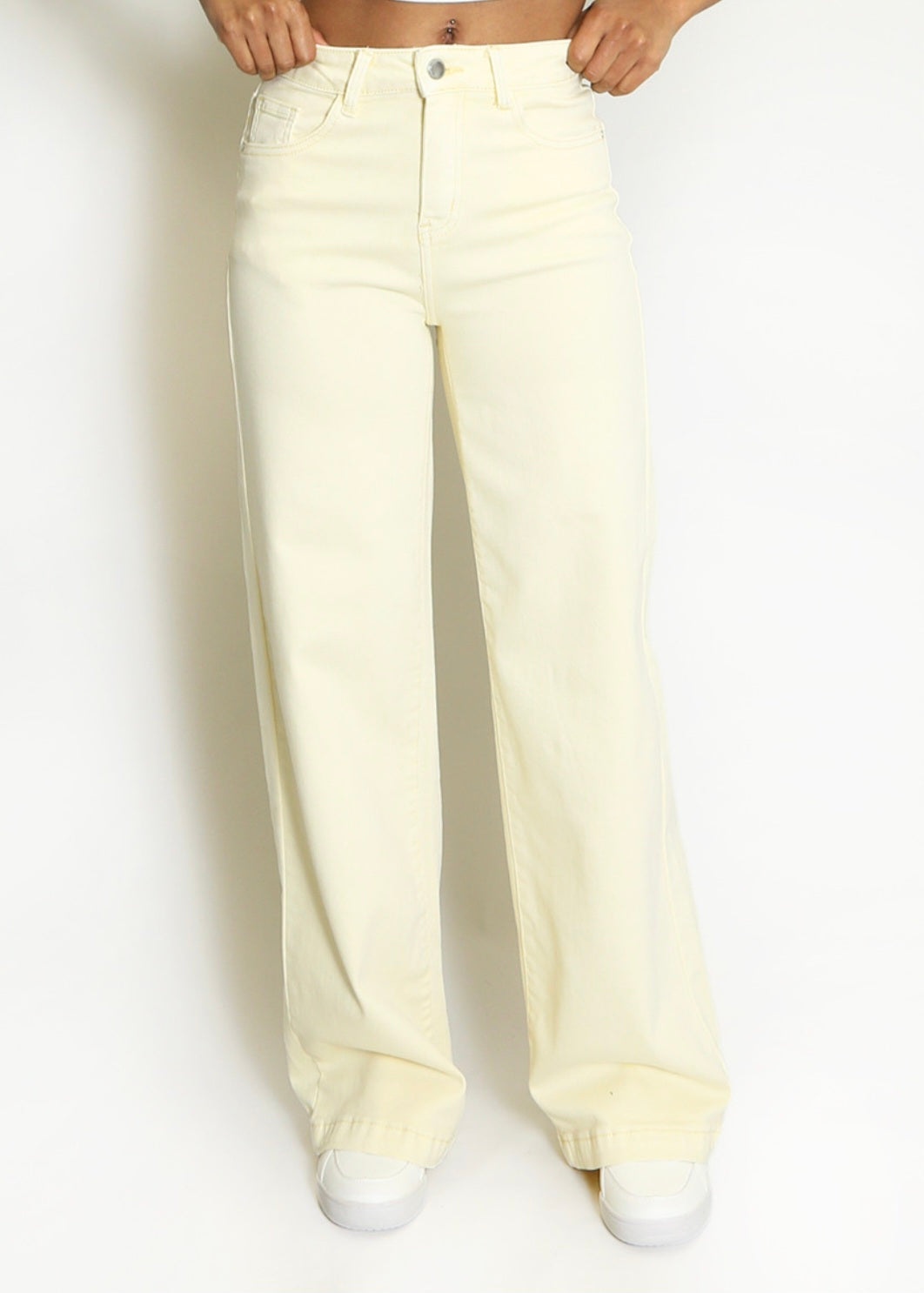 Pastel Pop Denim Wide Leg Jeans