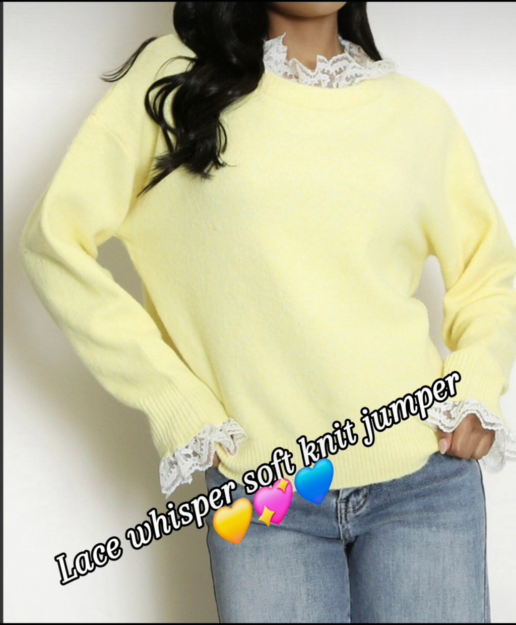 Lace Whisper Soft Knit Jumper