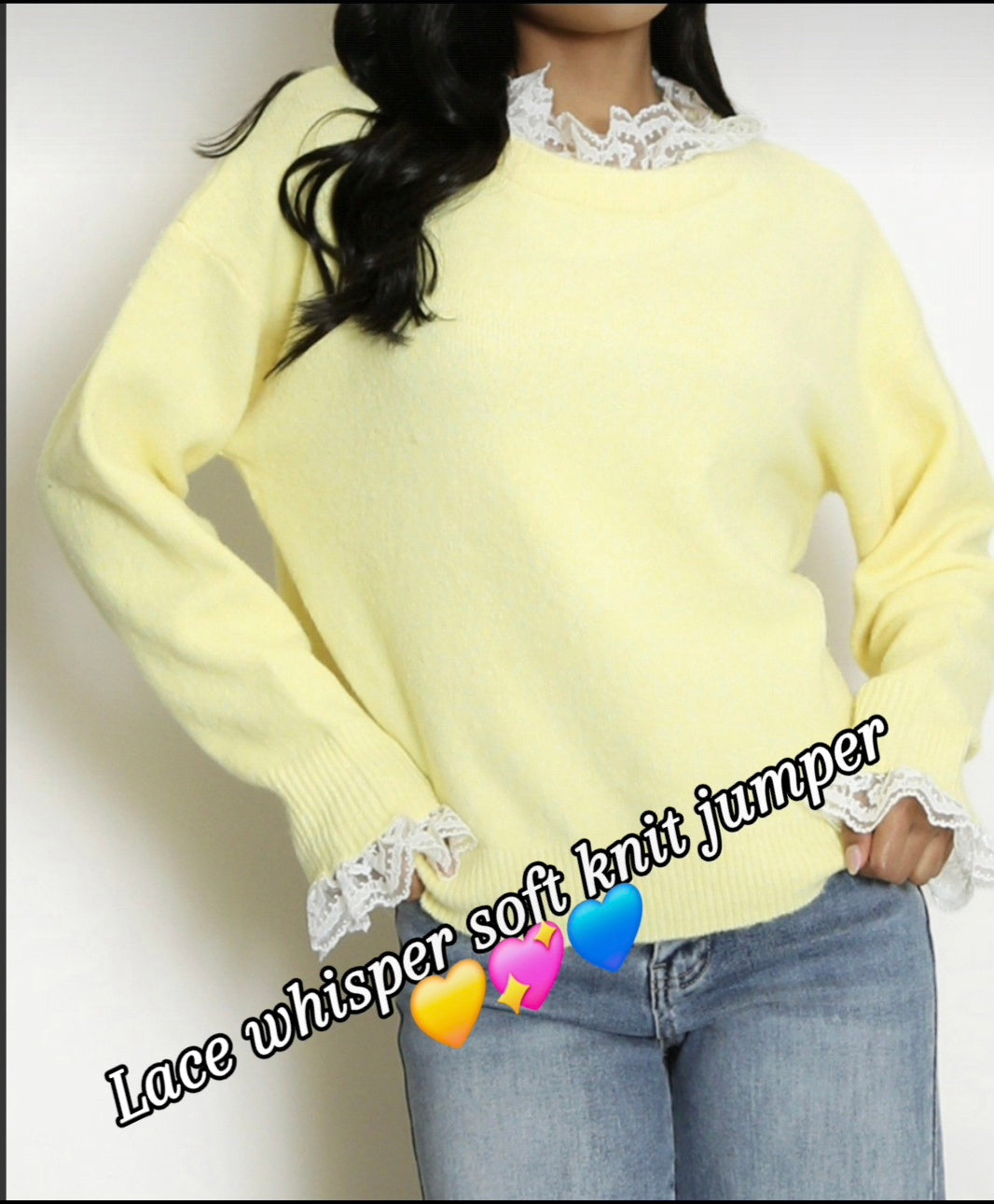 Lace Whisper Soft Knit Jumper