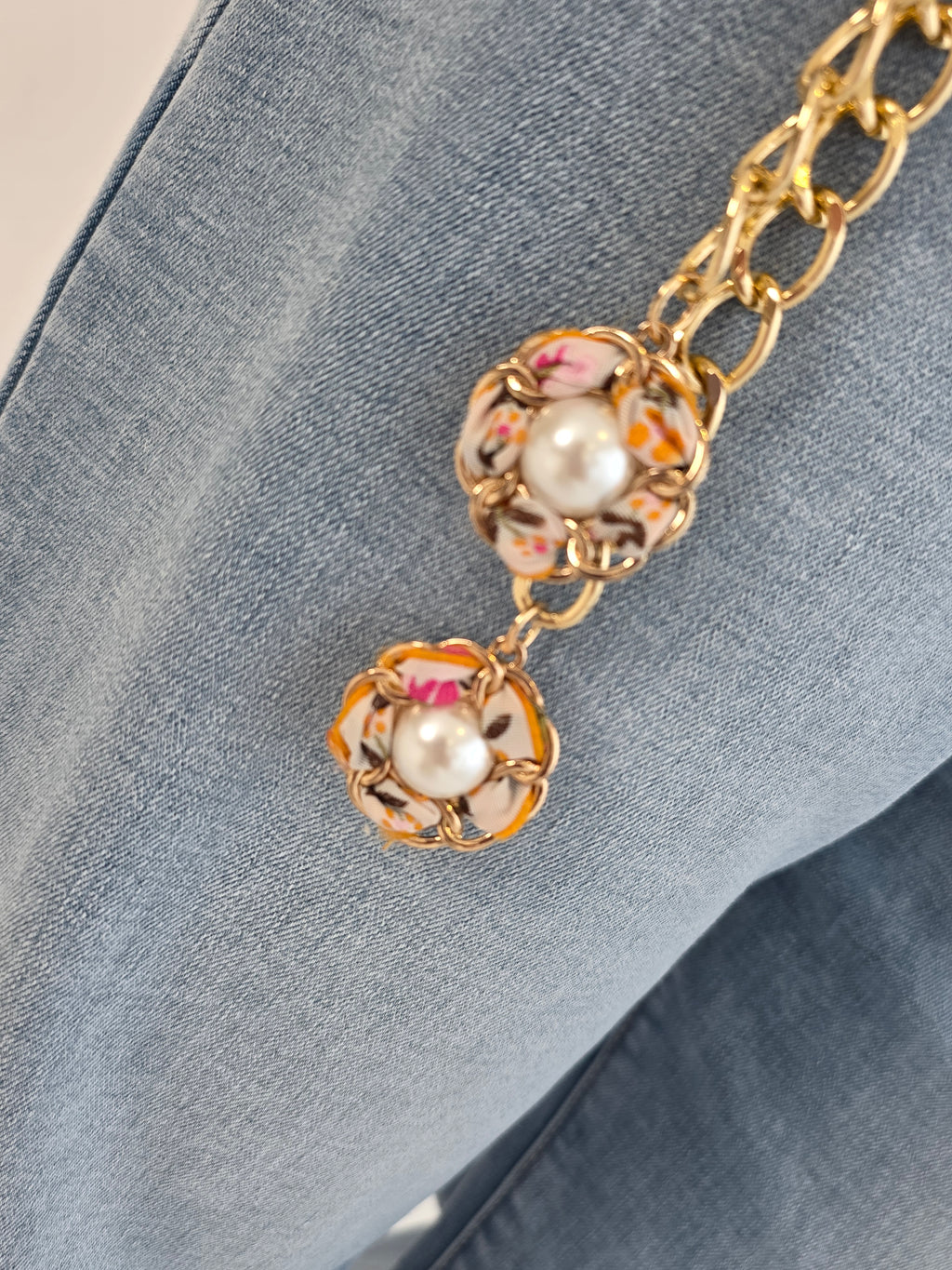 Pearls and petals wide leg jeans 🫧🌸