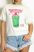 Strawberry Match knitted short sleeve jumper