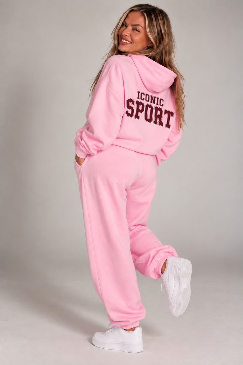 Iconic Sport fleece tracksuit joggers - Pink