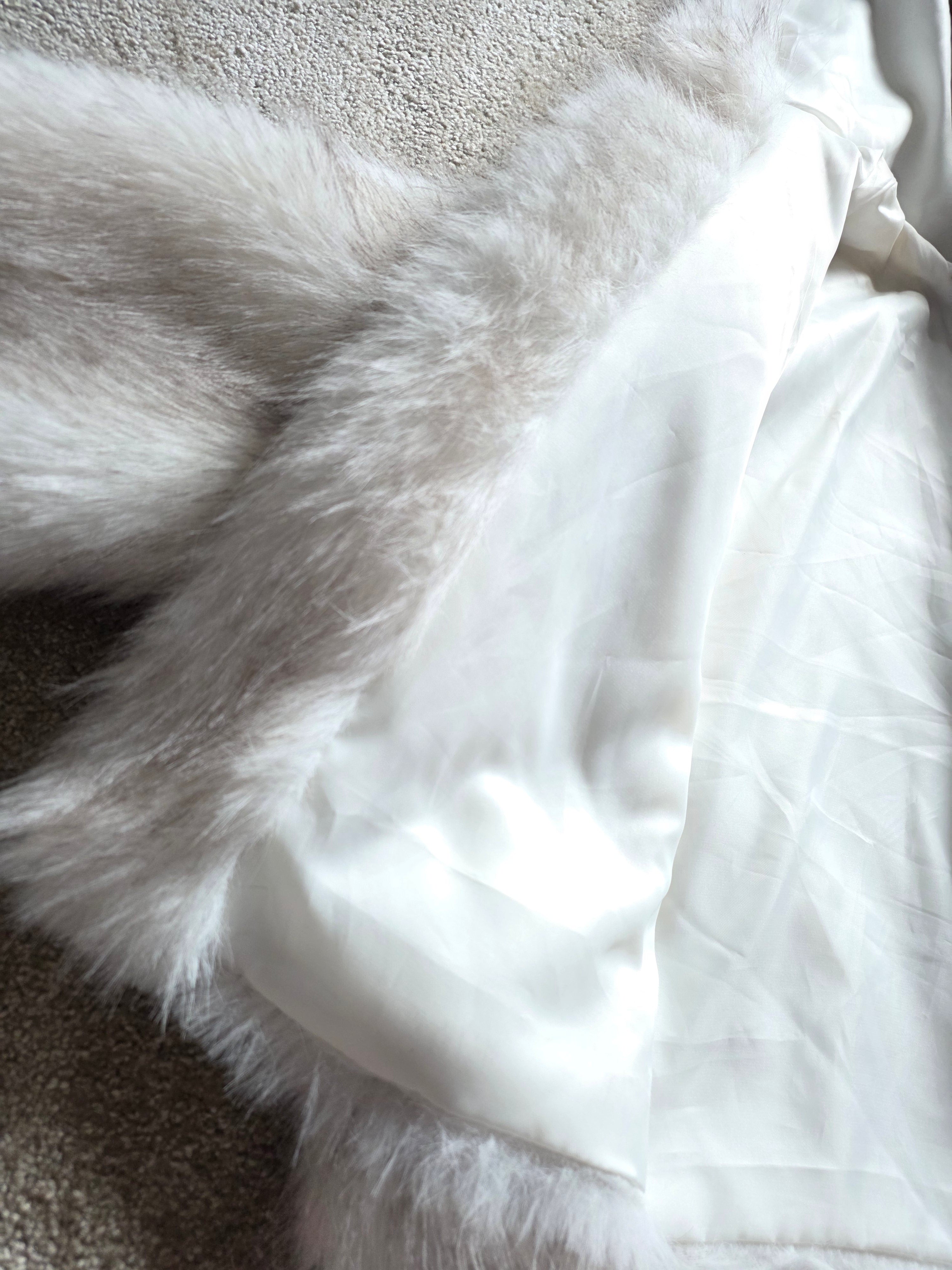 Frosted mink faux fur hooded Jacket