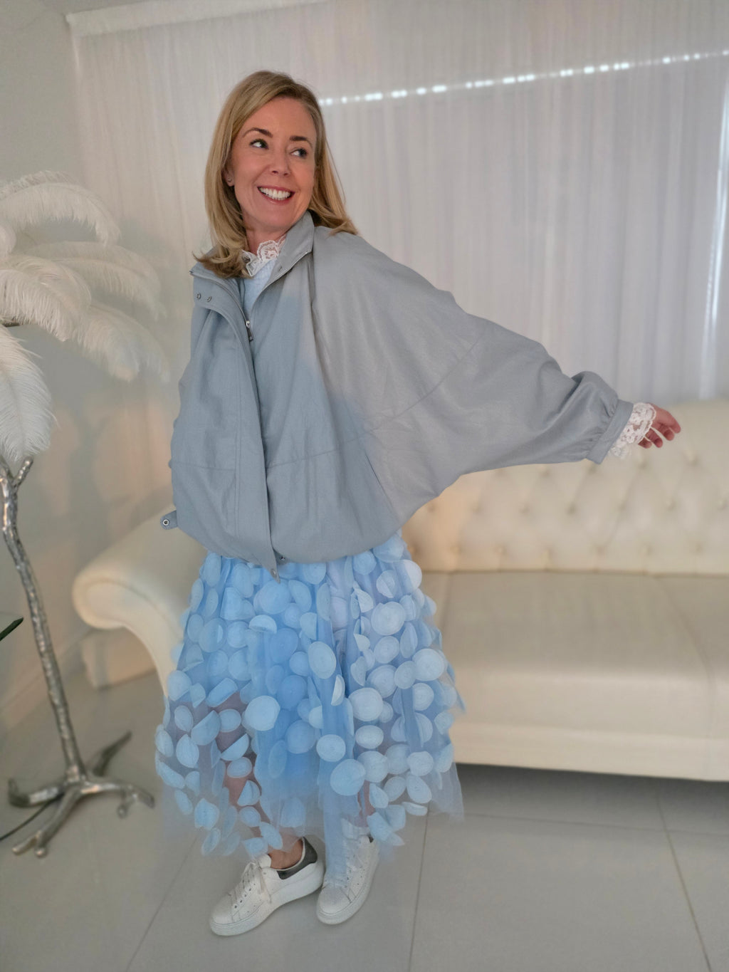 Carrie Circle applique Tulle skirt