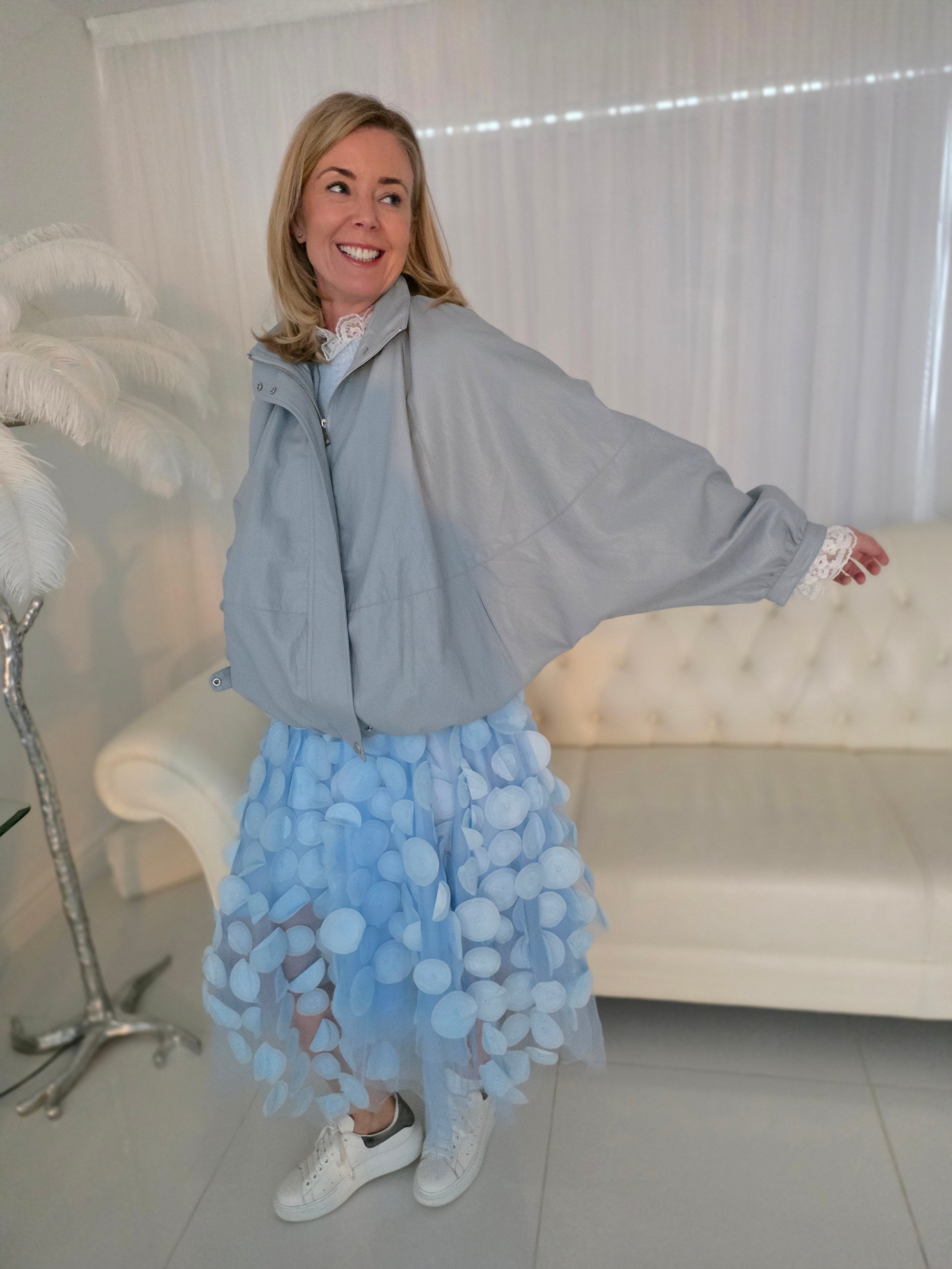 Carrie Circle applique Tulle skirt